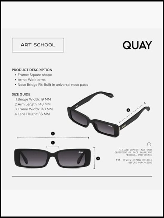 Square Sunglasses for Women + Accessory Kit (Case & Cloth)